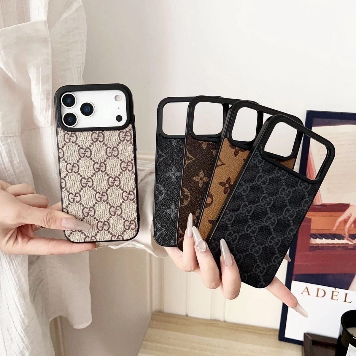 Luxury Designer Leather Case For iPhone 17 / 16 / 15 / 14s mysite