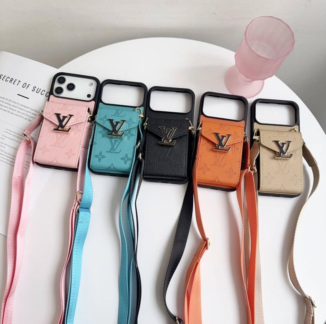 LV Luxury Phone Case with Card Holder For iPhone 17/ 16/ 15/ 14s mysite