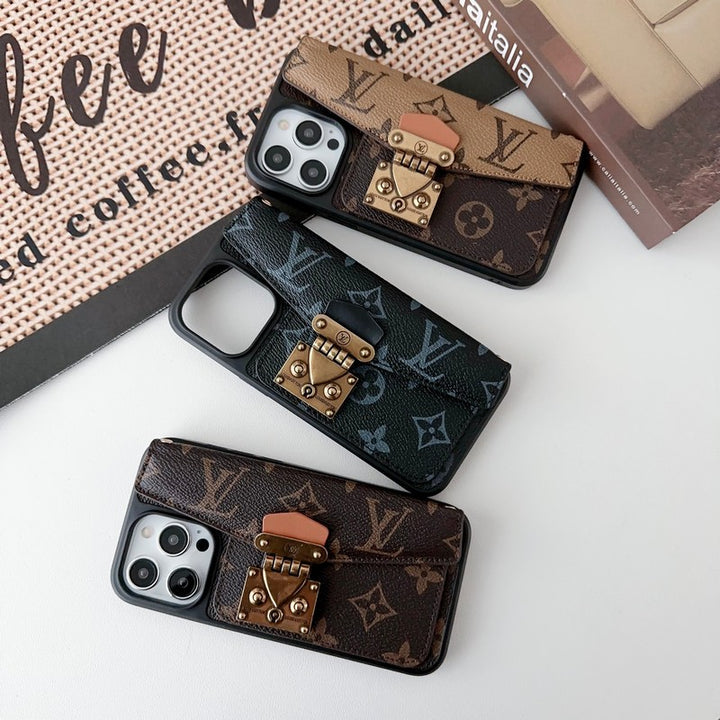 LUXURY LOCK CARD BAG CROSSBODY CHAIN IPHONE CASEs mysite