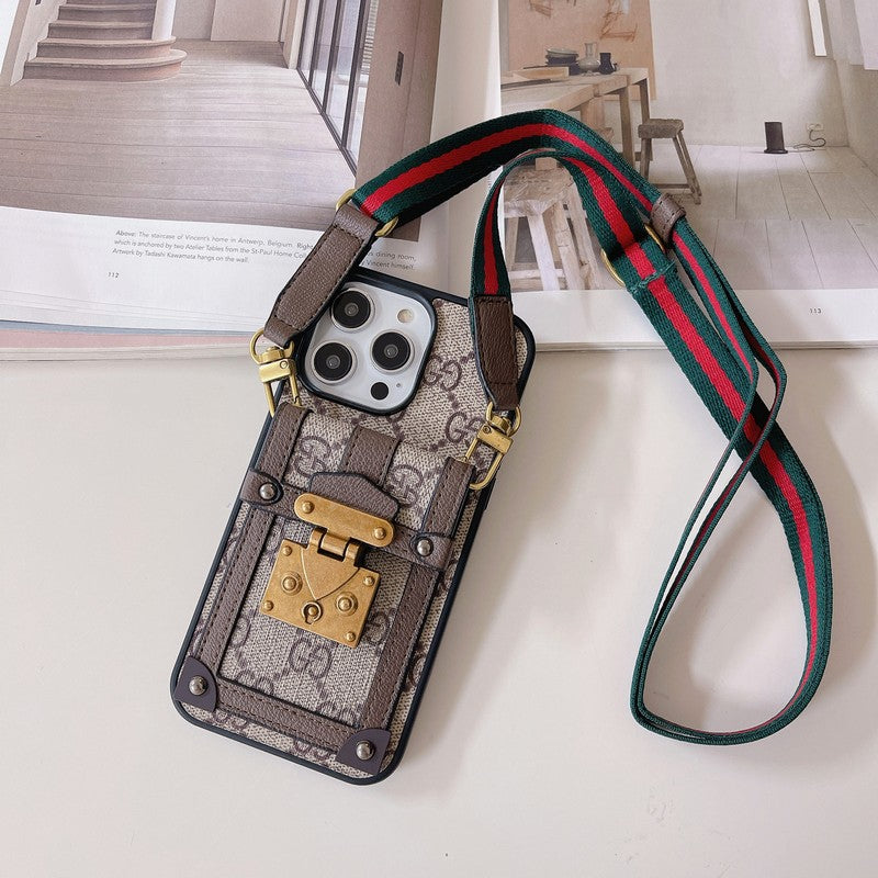 Lou GG Card Holder Chain iPhone Case mysite