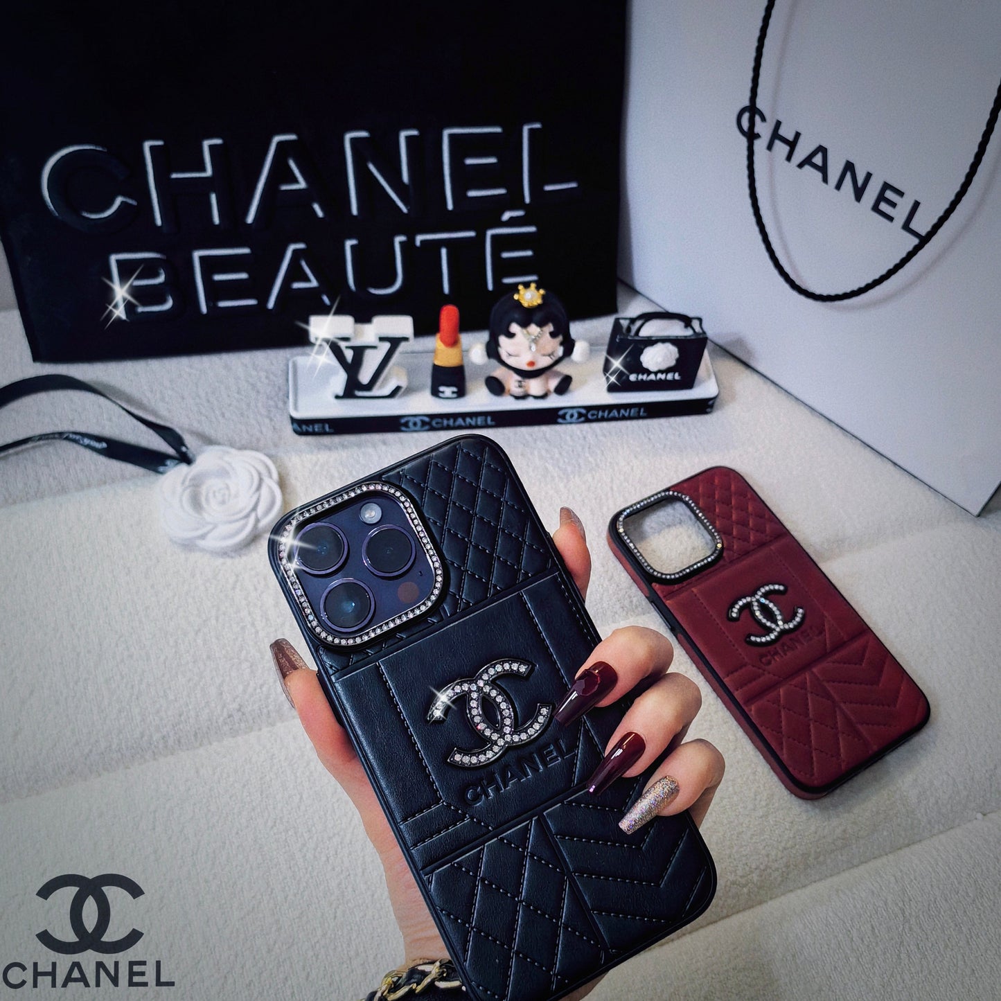 CC Rhombus Leather iPhone Case mysite