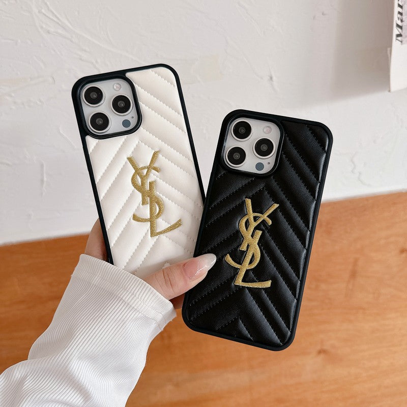 Saint Black & White Leather iPhone Case mysite