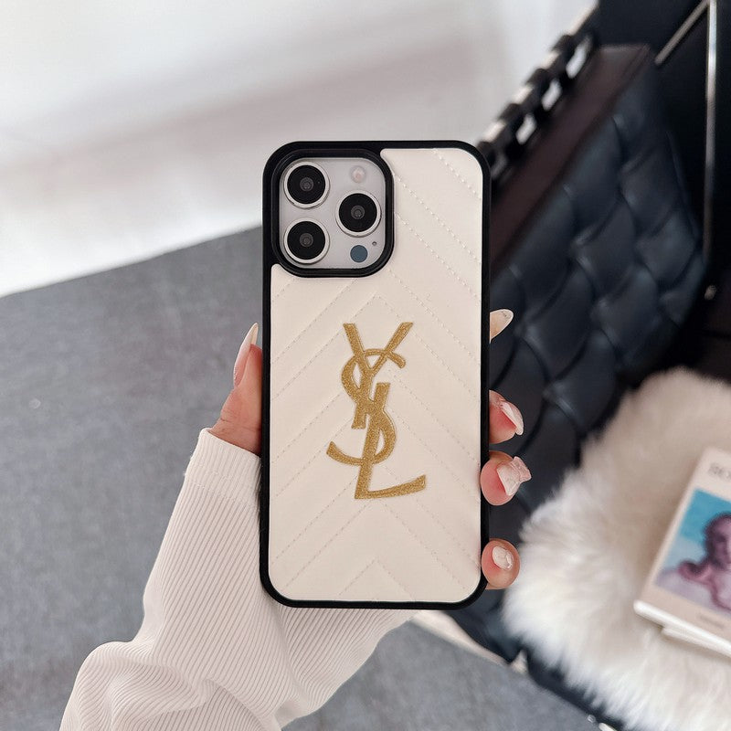 Saint Black & White Leather iPhone Case mysite
