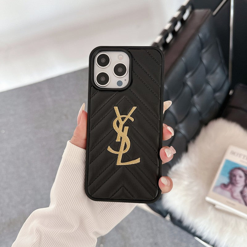 Saint Black & White Leather iPhone Case mysite