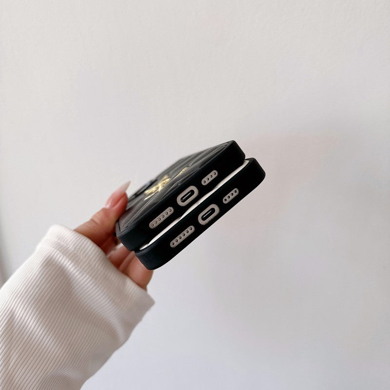 Saint Black & White Leather iPhone Case mysite