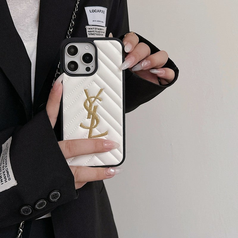 Saint Black & White Leather iPhone Case mysite
