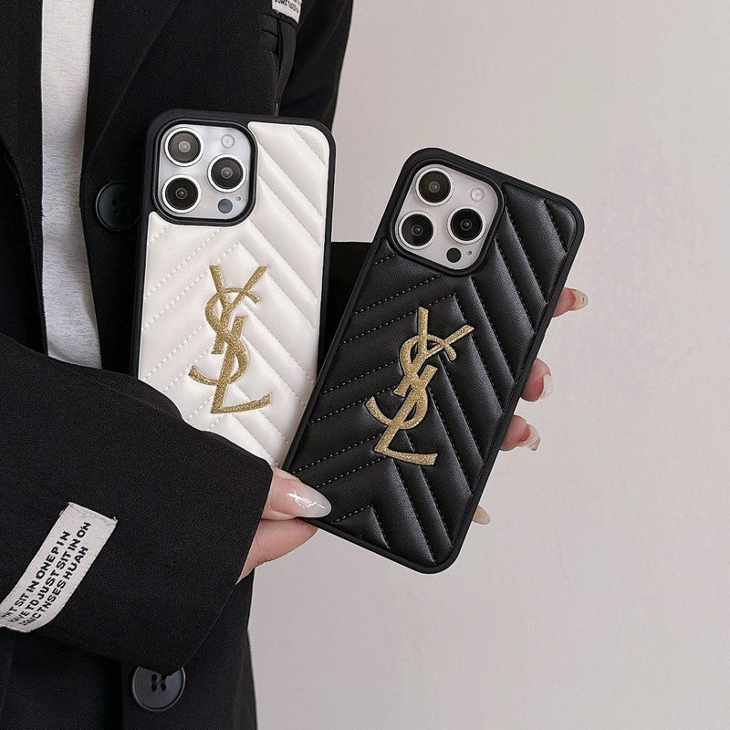 Saint Black & White Leather iPhone Case mysite