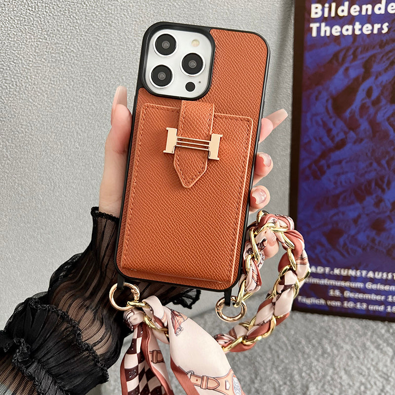 H Card Bag Scarves Leather iPhone Case1 mysite