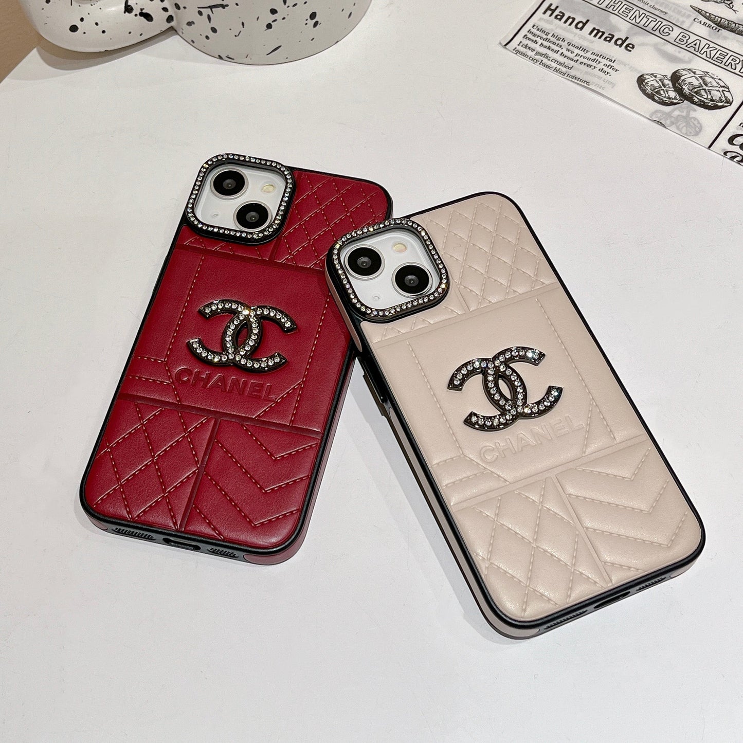 CC Rhombus Leather iPhone Case mysite
