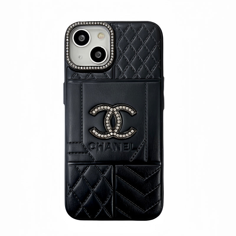 CC Rhombus Leather iPhone Case mysite