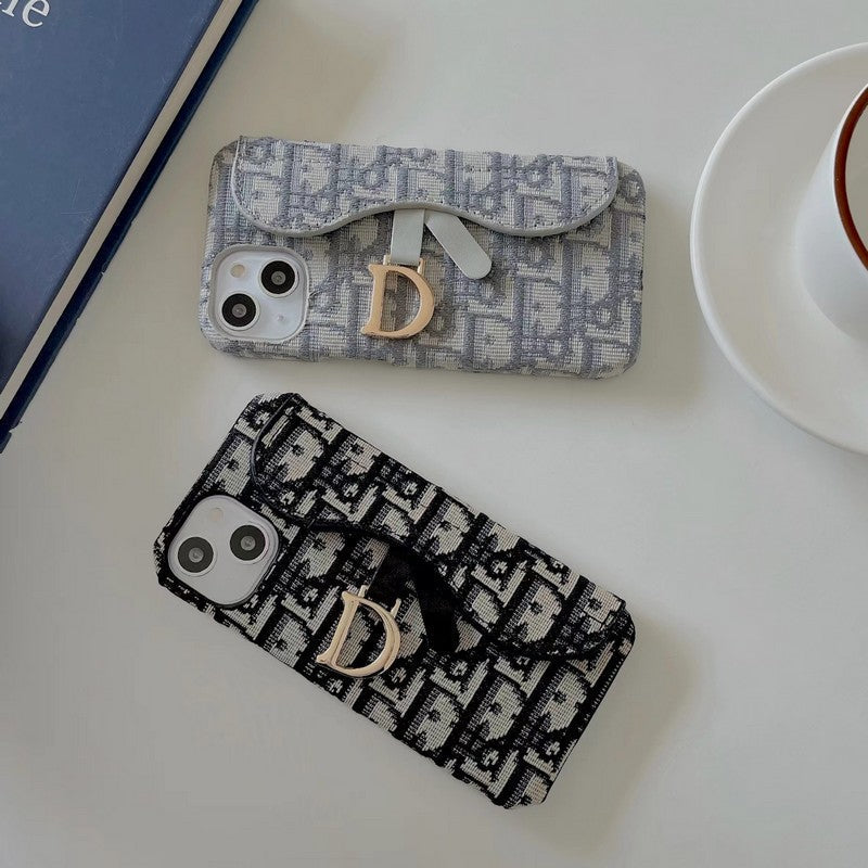 CD Black & Grey Fabric iPhone Case mysite