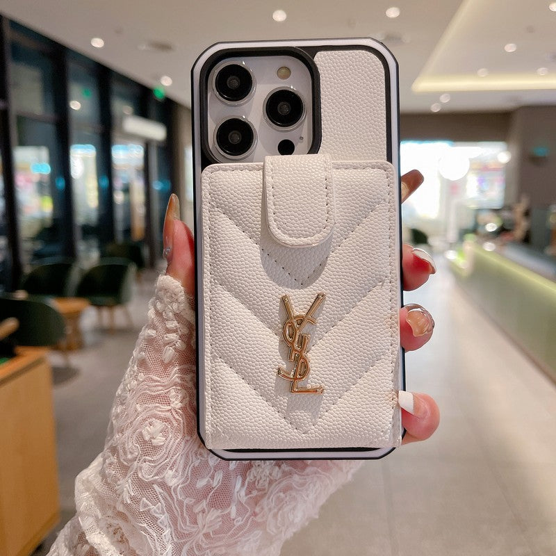 Saint Card Bag Color Leather iPhone Case mysite