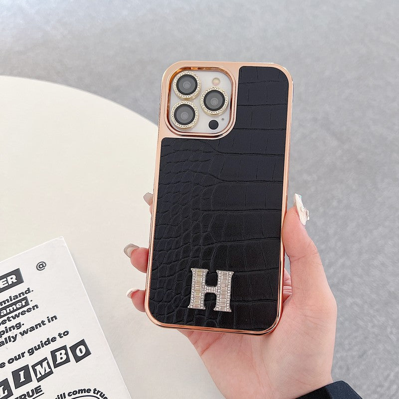 Herm Diamond Logo Rose Gold iPhone Case mysite