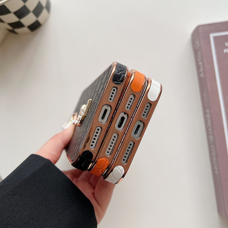 Saint Color Leather Rose Gold iPhone Case mysite