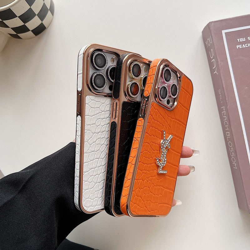 Saint Color Leather Rose Gold iPhone Case mysite