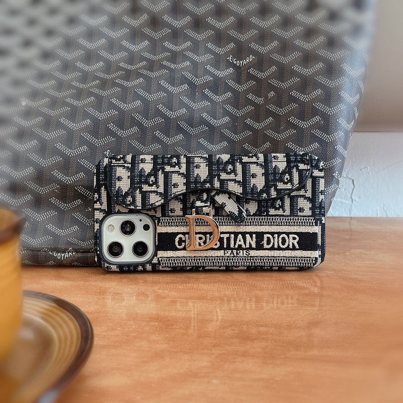 CD Black & Grey Fabric Card Bag iPhone Case mysite