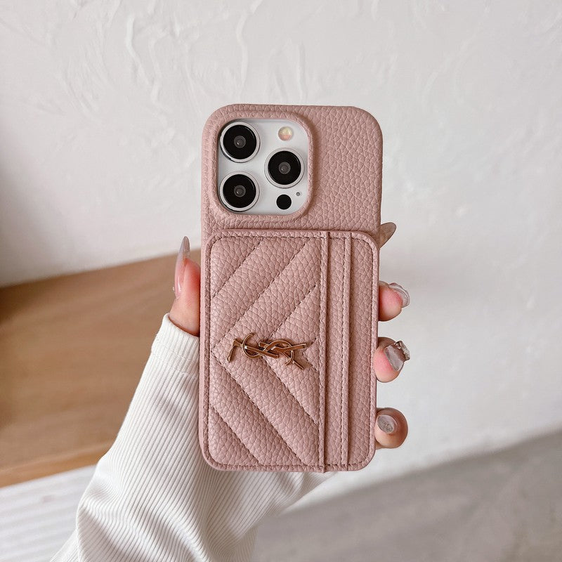 Saint Card Bag Color Leather iPhone Case mysite