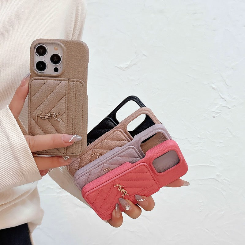 Saint Card Bag Color Leather iPhone Case mysite