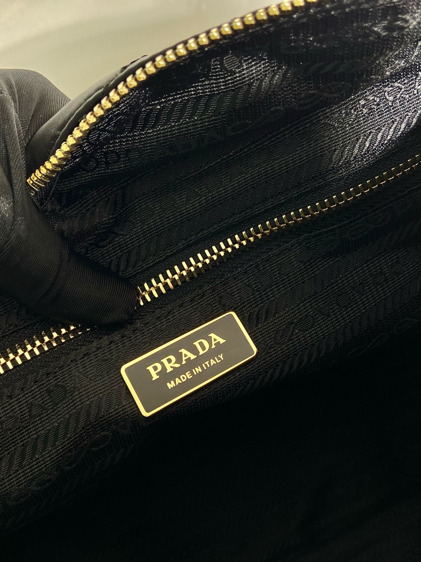 Prada Gold Chain Bag Black Re-Nylon mysite