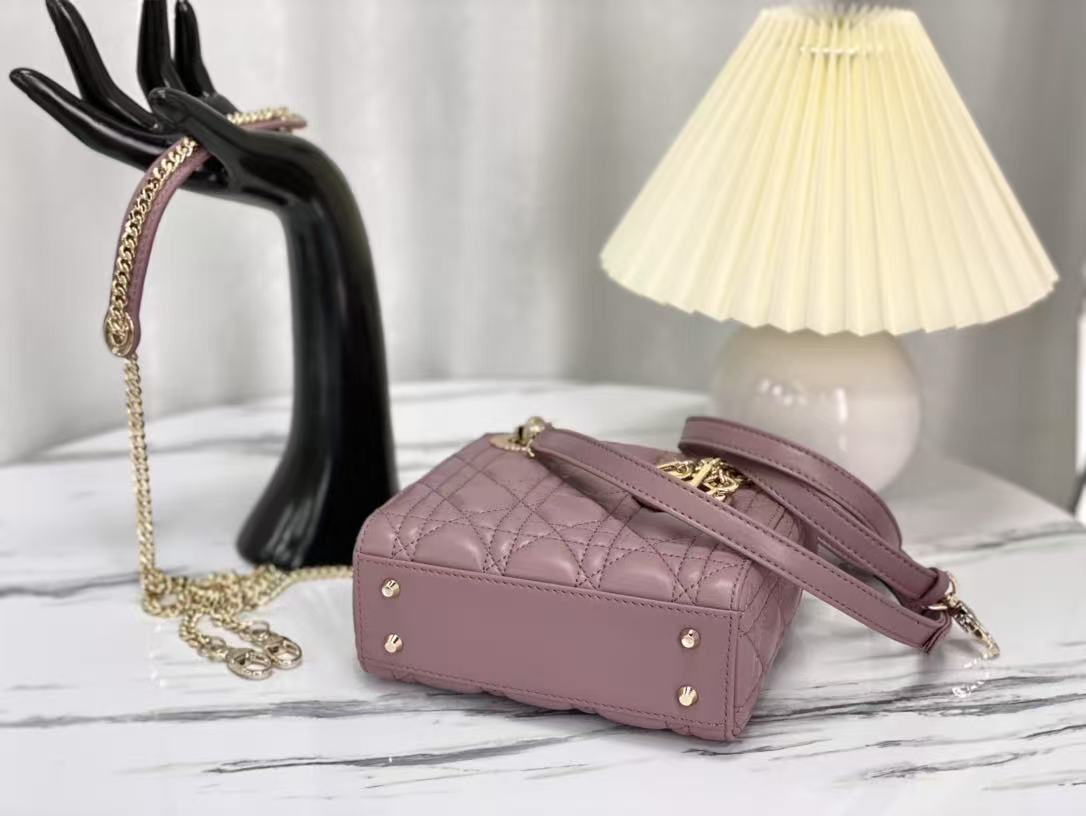 CD Lady Dior Bag Dusty Pink Lambskin mysite