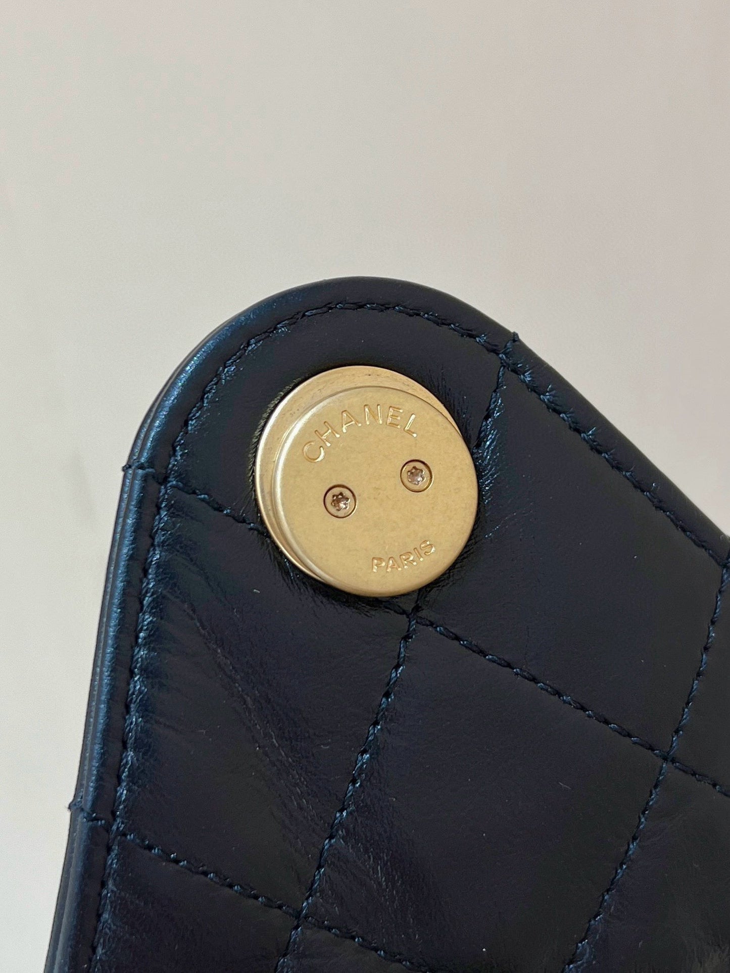 CC 25C Hobo Bag Large 40cm Balck Polished Calfskin Gold Hardware mysite