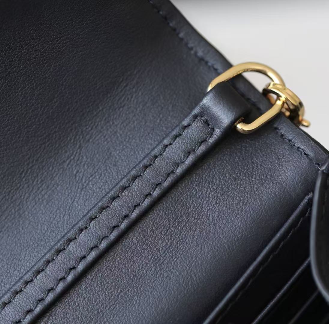 Dior Miss Montaigne Bag 20cm Black Canvas Calfskin mysite