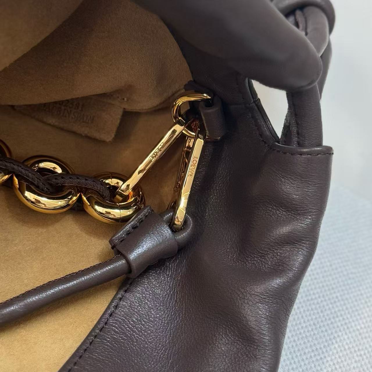 Loewe Flamenco Purse 41 Bag Dark Brown Nappa Lambskin mysite