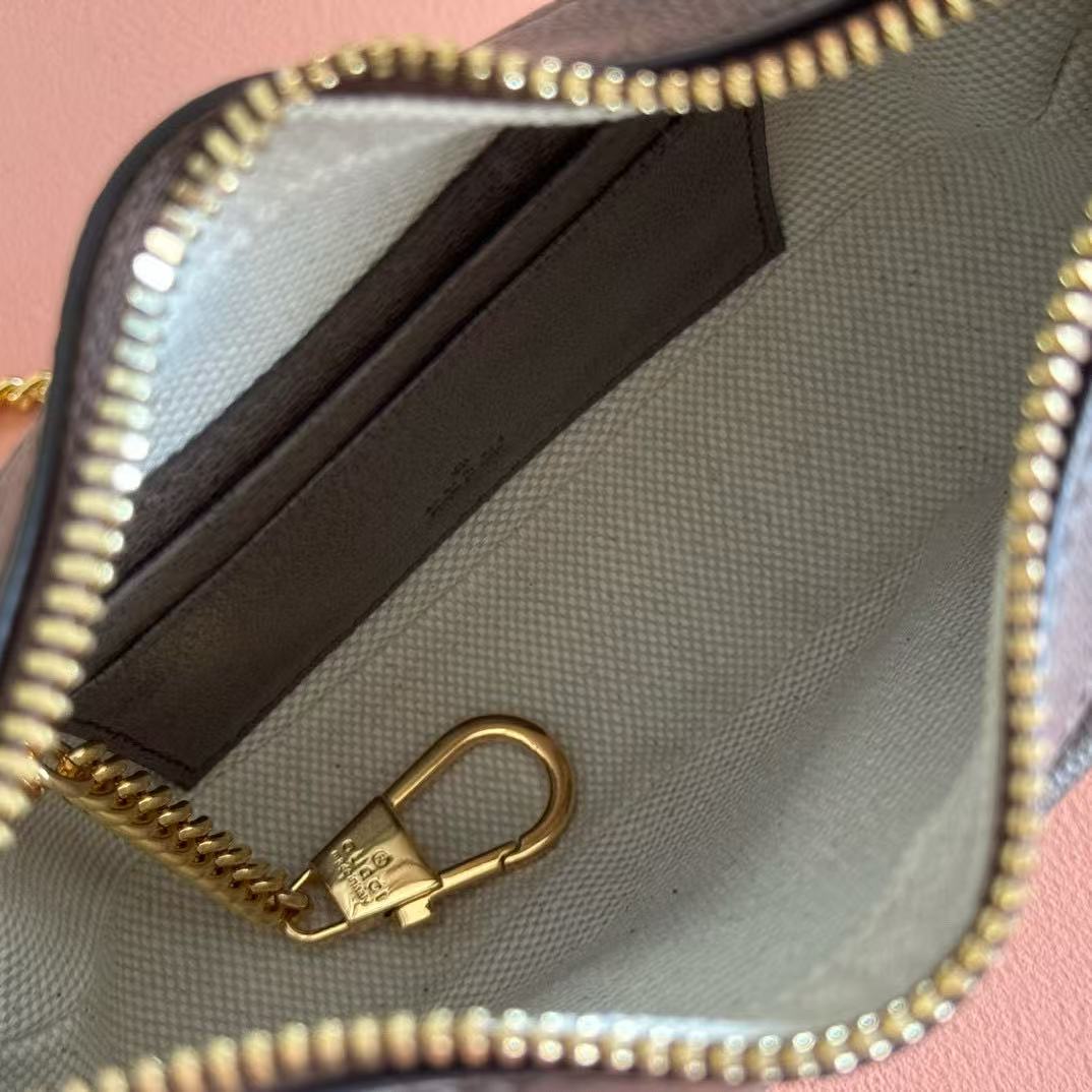 Gucci Ophidia 20cm Bag Ebony mix Beige Canvas Leather mysite