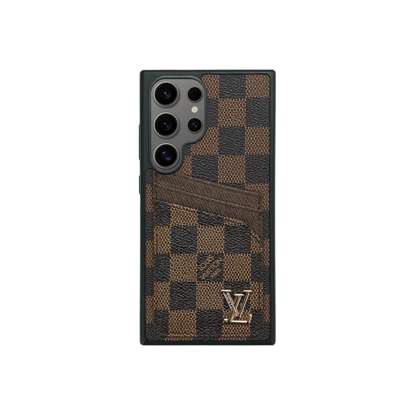 Simple Cardholder Checked Up Brown Case | Samsungs mysite