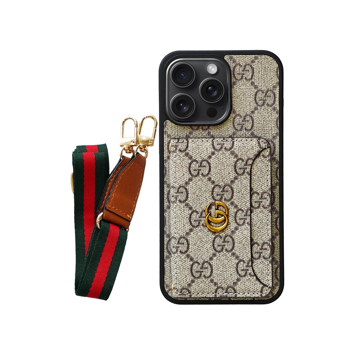 Lv Monogram Phone Case with Strap For iPhone 17/ 16/ 15/ 14s mysite