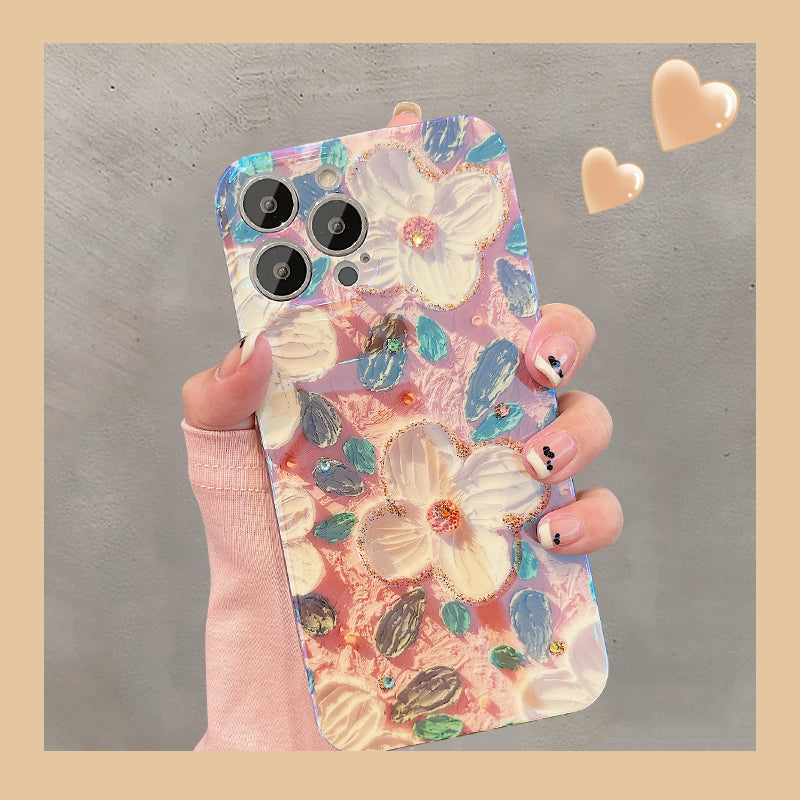 Artistic Vintage Oil Painting Flower iPhone Case mysite
