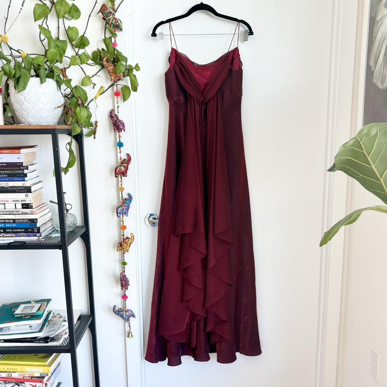 Burgundy vintage elegant a-line spaghetti strap sleeveless long formal floor-length ball gown prom dress evening gown party dress gh2972s mysite