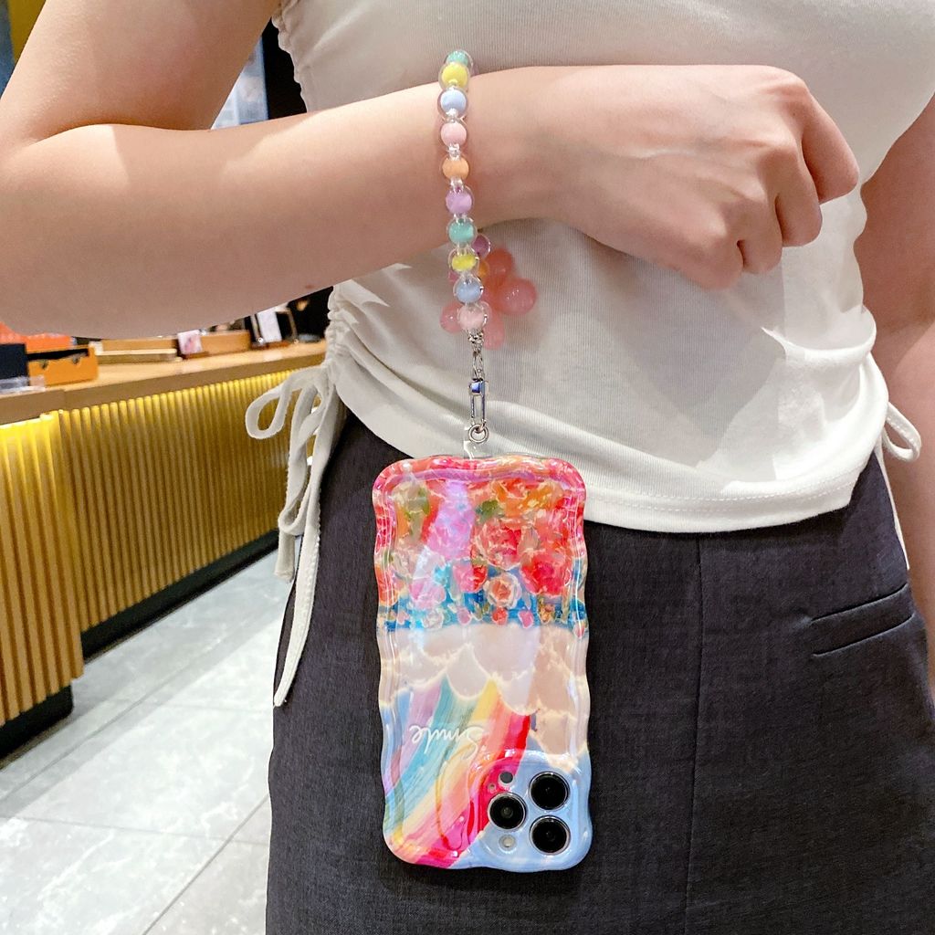 Rainbow Cloud Flower With Wristband For iPhone Case mysite