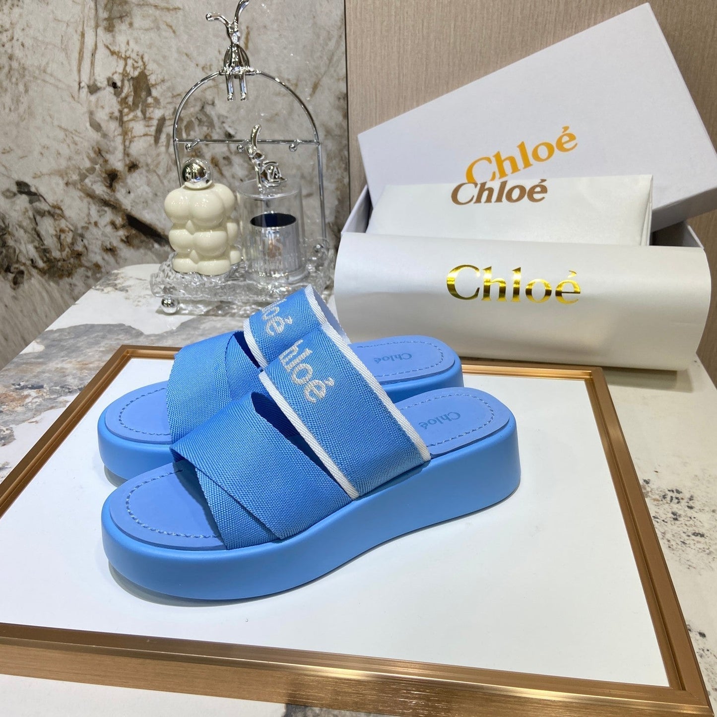 Embroidery Woven Belt Thick Bottom Sandals mysite