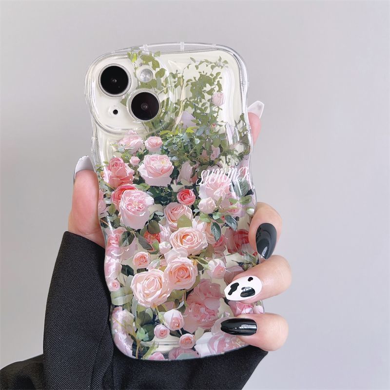 Fresh Pink Flowers With Wristband For iPhone Case mysite