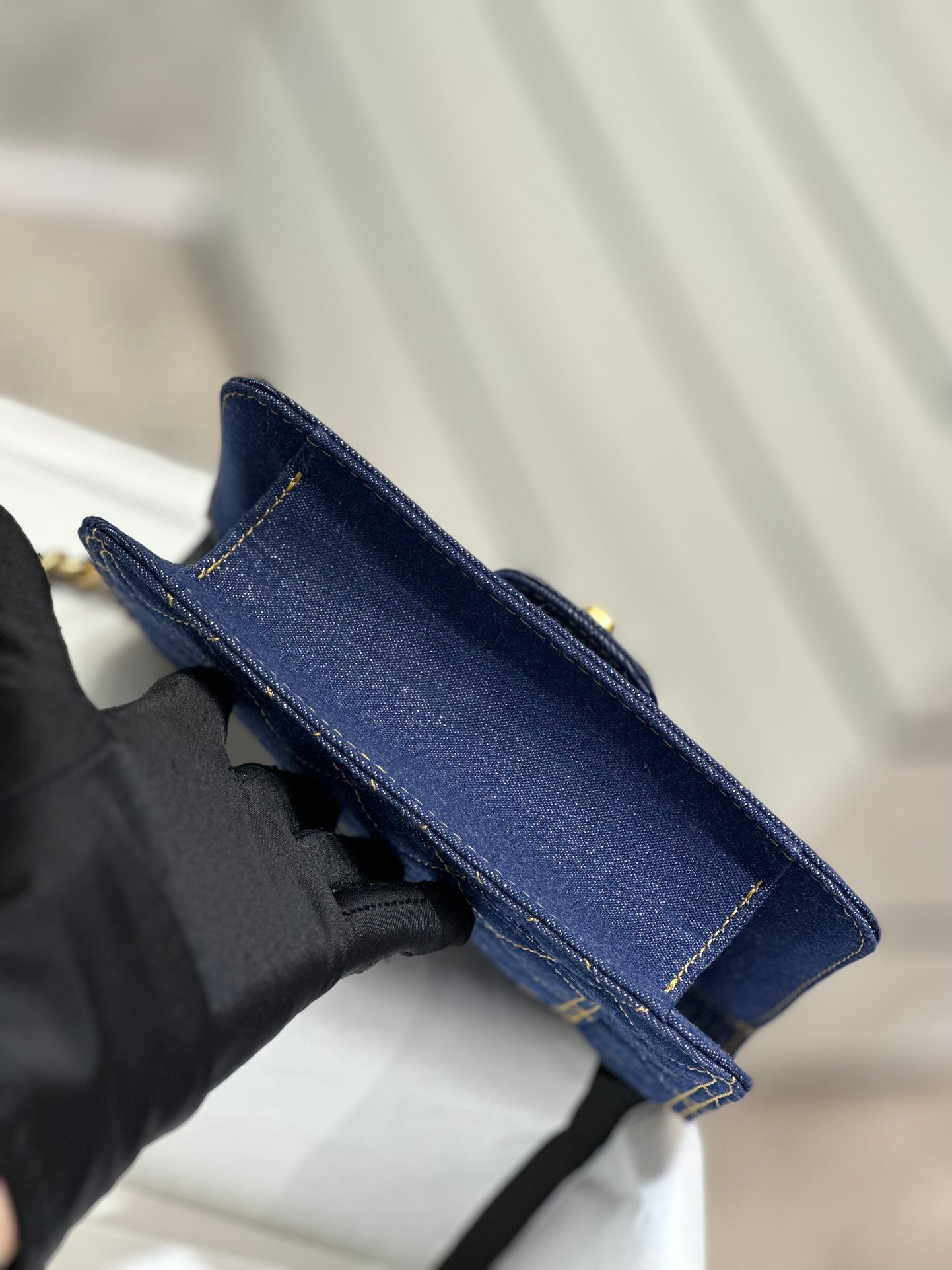 Chanel Flap Denim Blue Bag - 19x14x5cm mysite