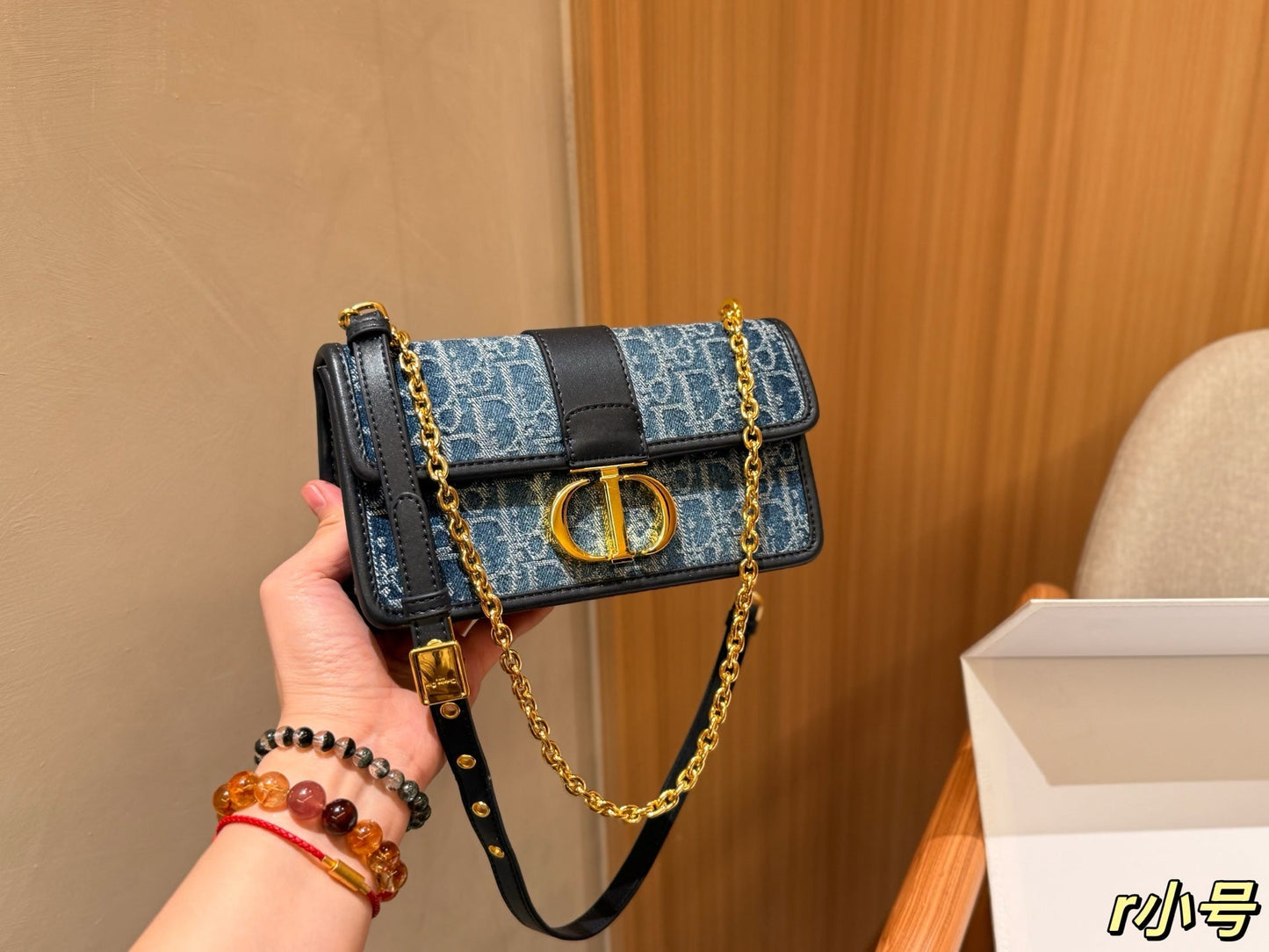 Dior New Fashion Denim Chain Bag 22x13x6cm mysite