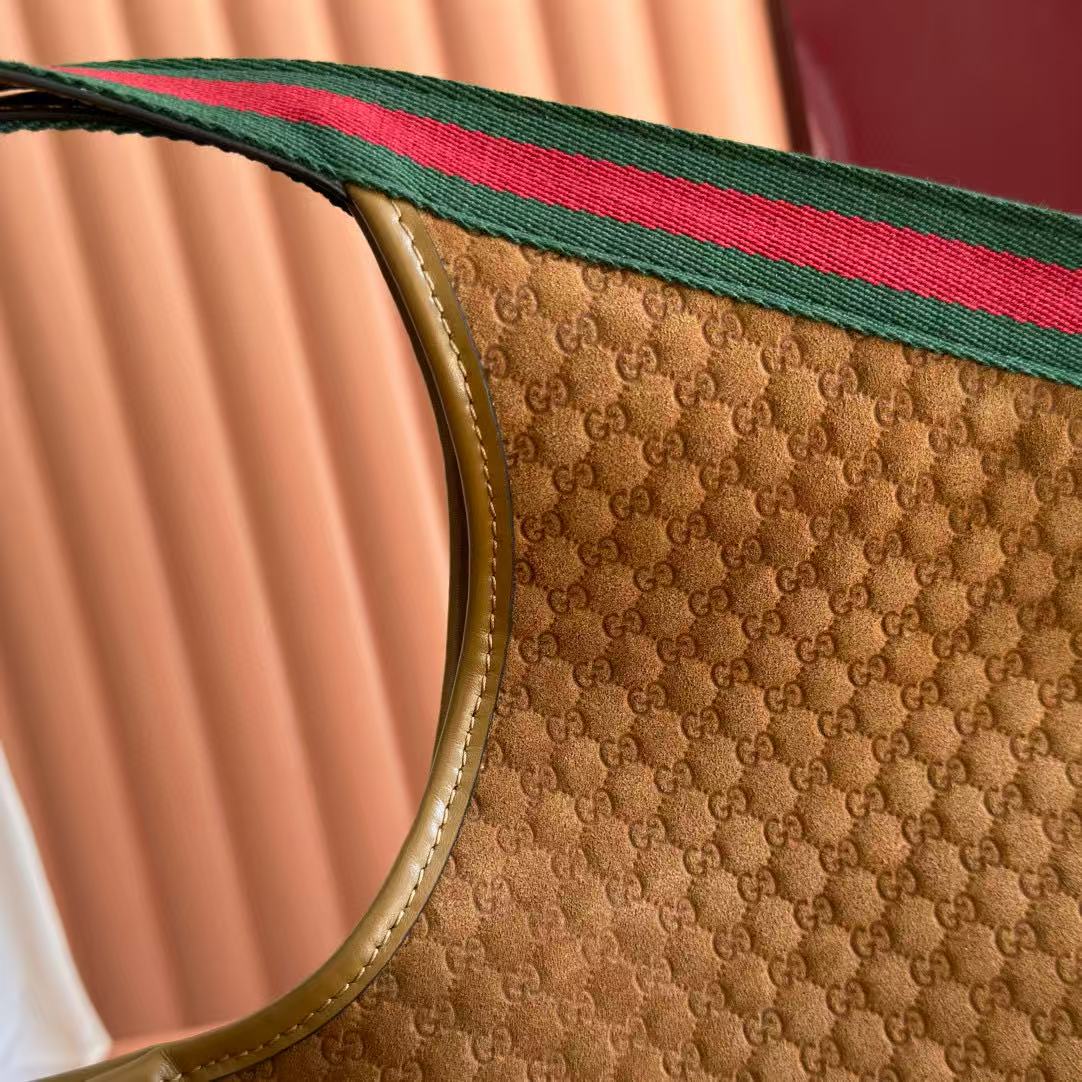 Gucci Giglio Large Tote Bag Dark Brown Suede mysite