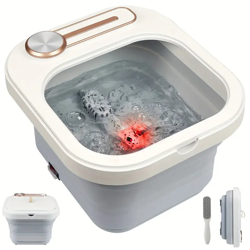 Collapsible Foot Spa Bath-With And Bubbling Function - Foot Scrub with Pedicure Tool-Foot Soak Tub with Non-Motorized Roller Massage to Relax The Feet Ma boutique