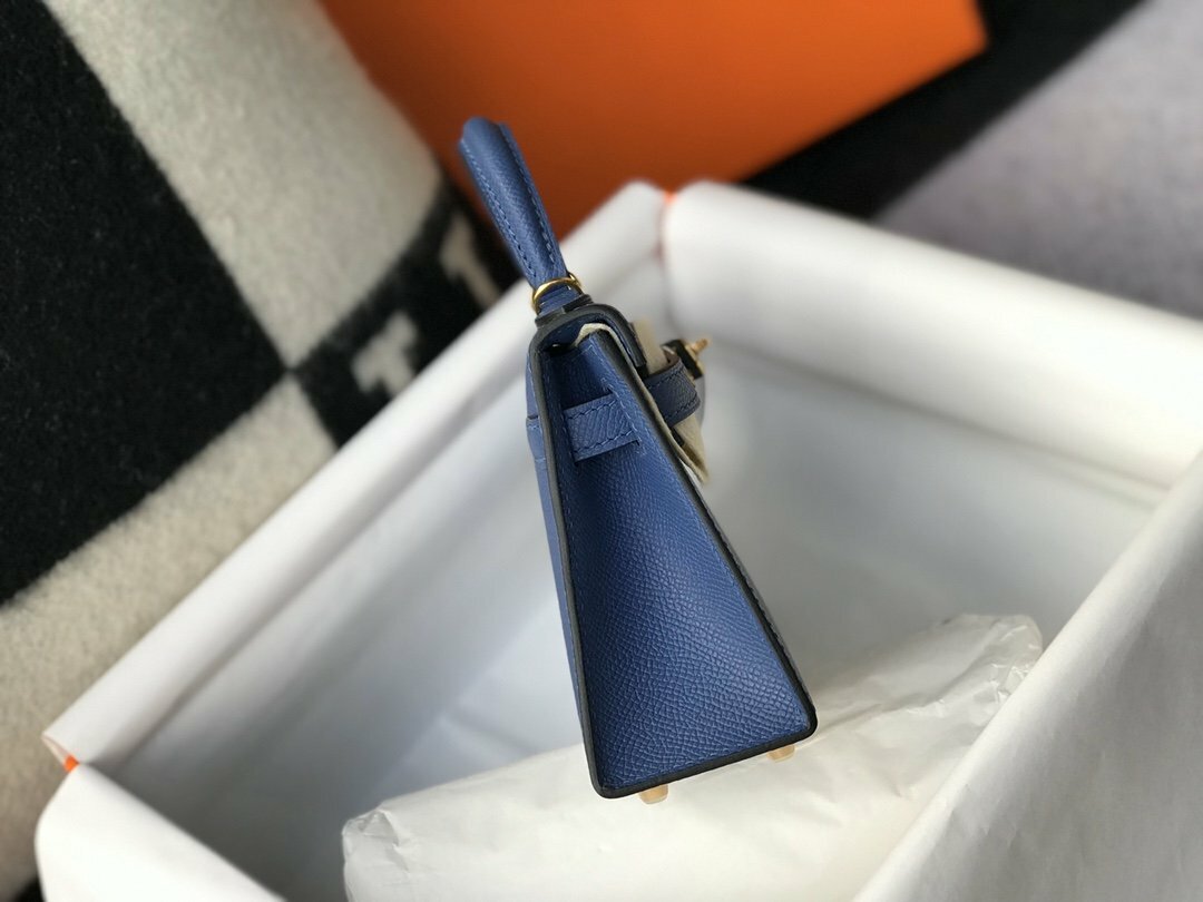 Hermes Handle Bag 19cm Blue mysite
