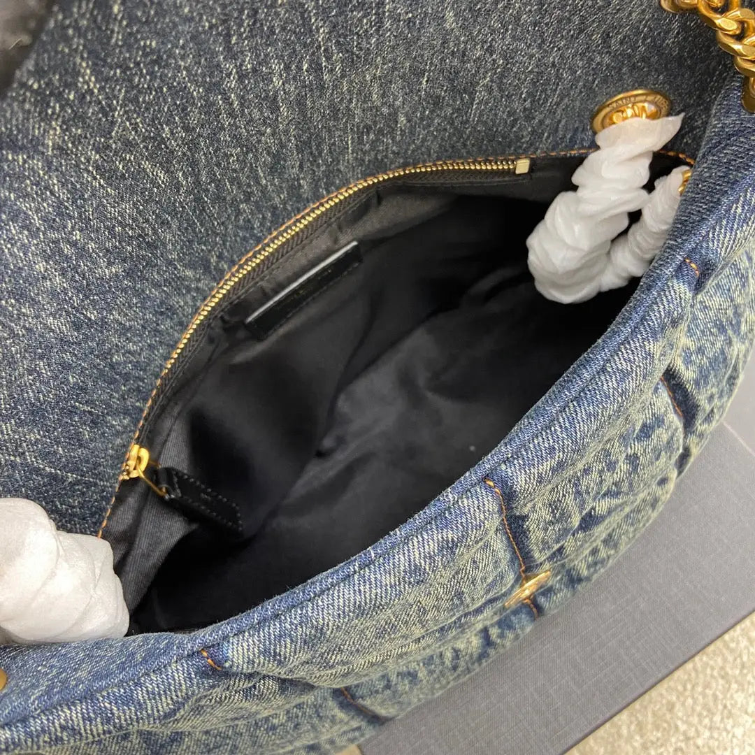 YSL Puffer Denim Bag - 29¡Á17¡Á11cm mysite