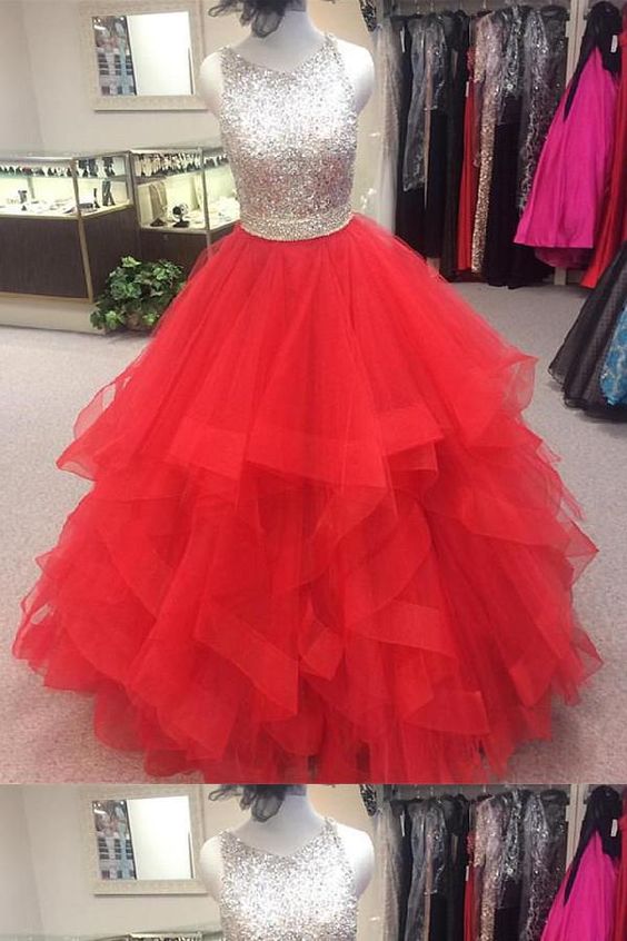 ball Gown Prom Dress, Prom Dress Red, Sequin Prom Dress, Prom Dress cg11568s mysite