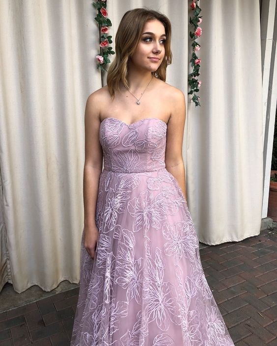 Princess Strapless Lilac Long Ball Gown Prom Dress cg12727s mysite