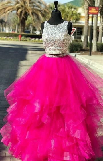 Two Pieces Beaded Prom Dress,Ball Gown Prom Dress,Prom Dress,Long Prom Dress cg12946s mysite