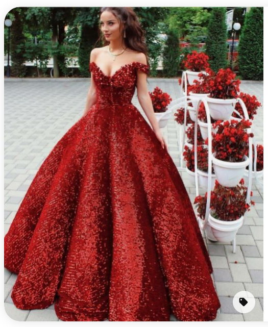 Off The Shoulder Red Ball Gown Prom Dress Quinceanera Dress cg17336s mysite