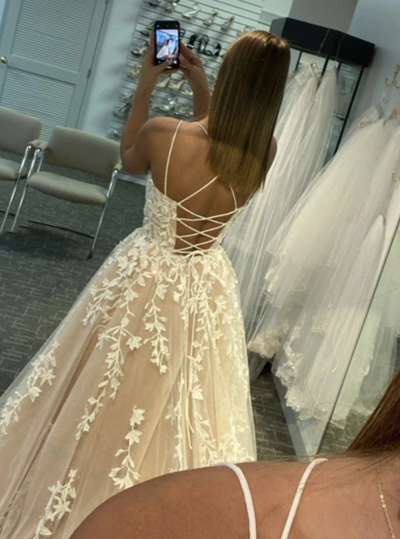 Stylish lace long A line ball gown prom dress formal dress cg18120s mysite