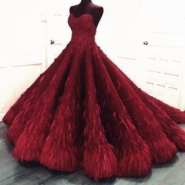 Romantic Lace Sweetheart Bodice Corset Feather Ball Gown Prom Dresses cg6130s mysite