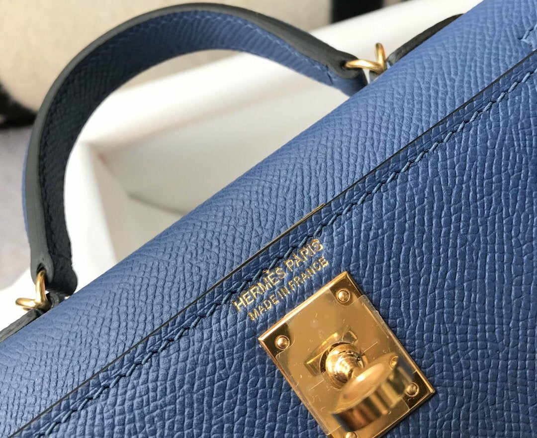 Hermes Handle Bag 19cm Blue mysite