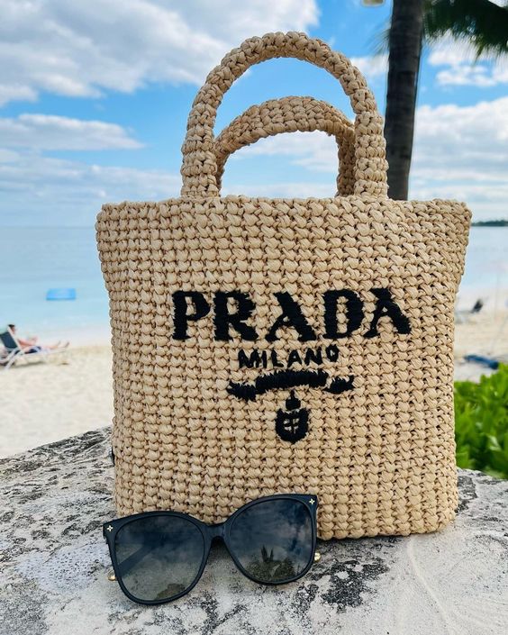 Prada Raffia Bag Handbag Beach Bag for Summer mysite