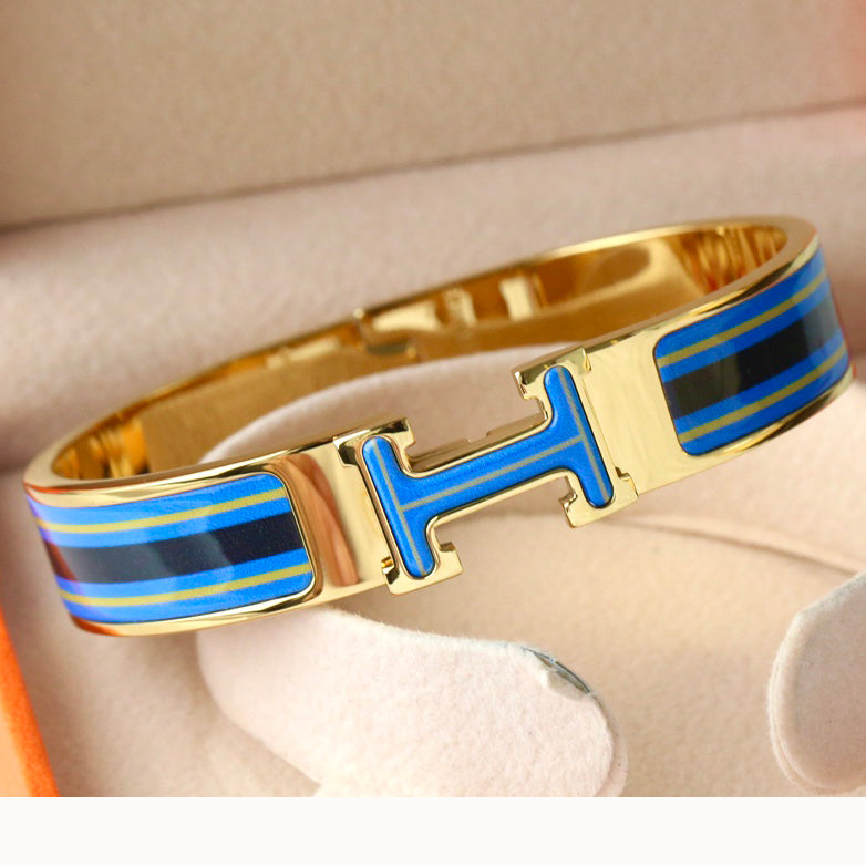 Fashion Letter Buckle Enamel Bracelet mysite
